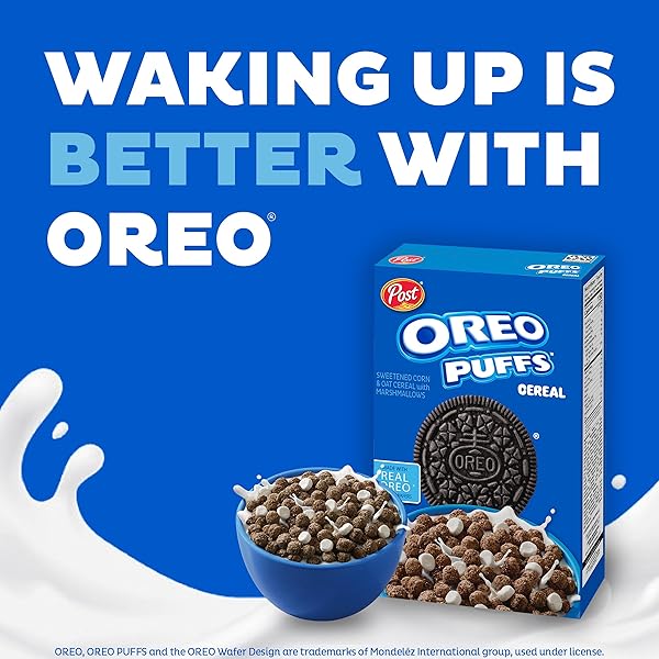 POST OREO PUFF CHOCOLATE BREAKFAST CEREAL, 10 OZ BOX