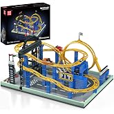 Mould King Roller Coaster Building Set, Large Amusement Park Coaster Model Kit with Motors, Whirlwind Coaster Creative Gift for Adults, STEM Toy Kit for Teens(1707 PCS)