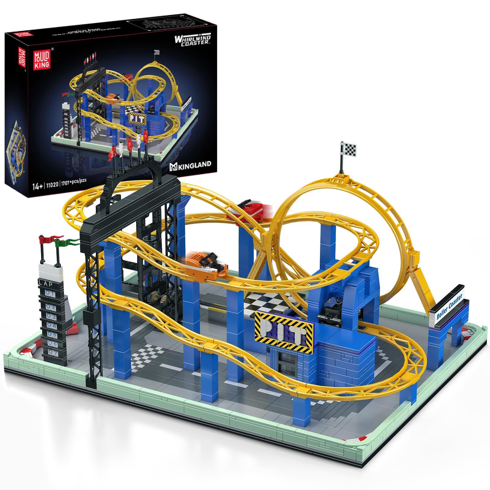 Photo 1 of ***PARTS ONLY***Mould King Roller Coaster Building Set, Large Amusement Park Coaster Model Kit with Motors, Whirlwind Coaster Creative Gift for Adults, STEM Toy Kit for Teens(1707 PCS)