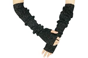 Farlenoyar Warm Cashmere Long Arm Gloves for Women Cozy Winter Fingerless Gloves Soft Arm Warmers,Great Holiday Gift