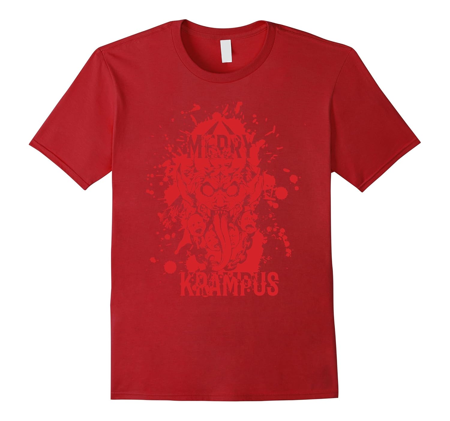 Cool Merry Krampus Grunge Graphic Gift Funny Christmas Shirt-ANZ