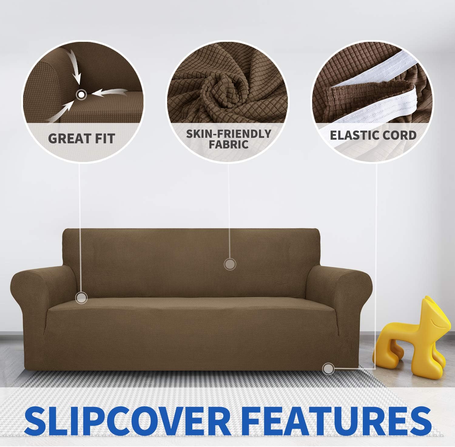 MAXIJIN Super Stretch Couch Cover for 2 Seater Couch - Image 4