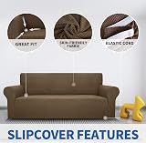 MAXIJIN 3 Seater Couch Cover Jacquard Spandex Brown 95% Polyester 5% Elastane view 3