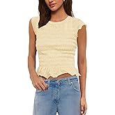 Panadila Womens Crop Tops Short Sleeve Shirts Ruched Fitted T Shirts Summer Going Out Tops Y2k Baby Tees