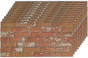 IZODEKOR 3D Wall Panels Brick Effect - Cladding, Stone Look, Styrofoam Facing for Living Room, Kitchen, Bathroom, Balcony, Bedroom, Back of Counter | Vintage Dream (10 x Panels) - Covers 53 sq ft