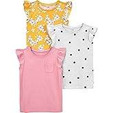 Simple Joys by Carter's Girls Short-Sleeve Shirts and Tops, Pack of 3