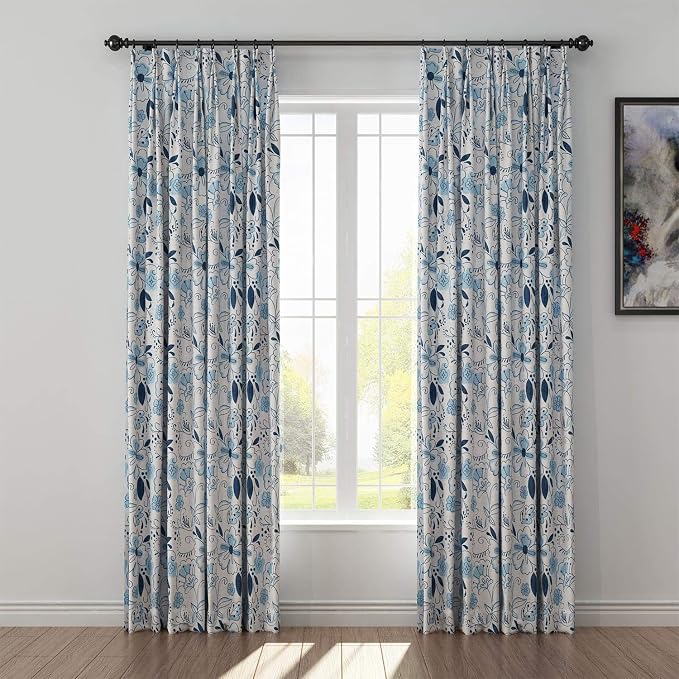 Amazon.com: Floral Blackout Curtains 72 inches Length - Shabby Chic