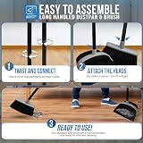 TDBS The Dustpan and Brush Store Long Handled Dustpan and Brush Set Black Grey view 6