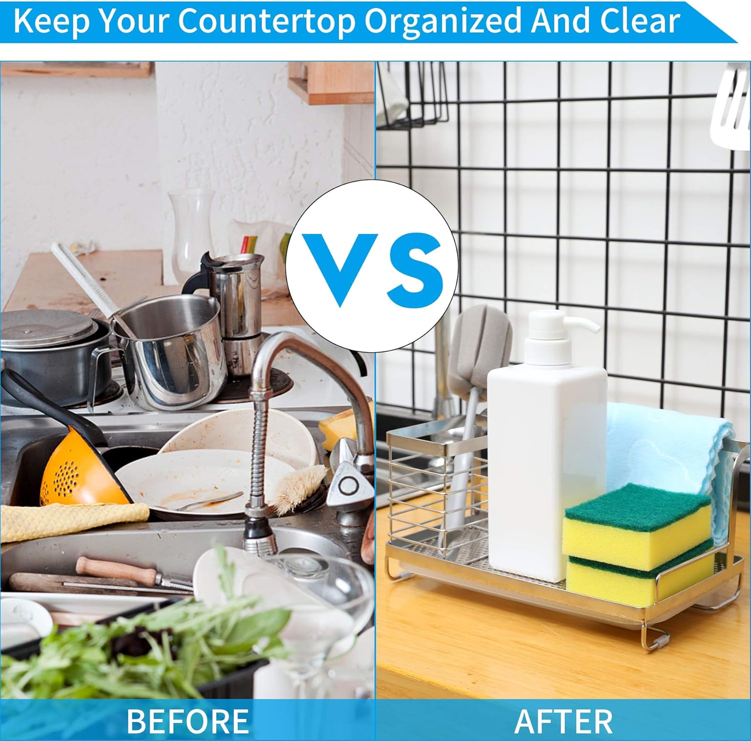 first-class service stusgo Sink Caddy Organizer, Kitchen ...