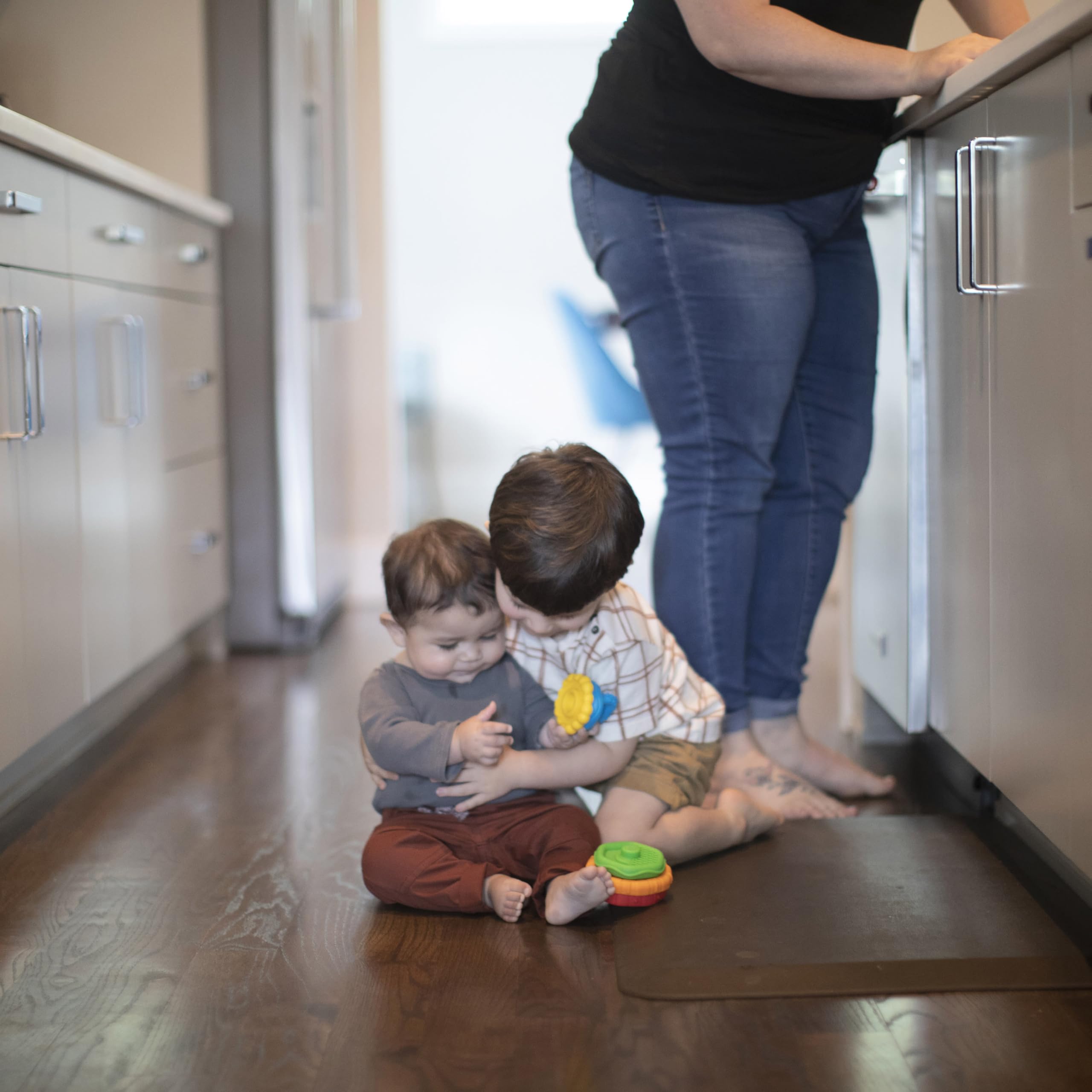 Baby Einstein Stack & Teethe Multi-Textured Easy-to-Grasp 5-Piece Teether Toy Set, Ages 3 Months +