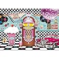 Maijoeyy 7x5ft Back to 50s Backdrop for Birthday 50s Party Decorations Sock Hop Party Decorations Rock Roll Photography Background