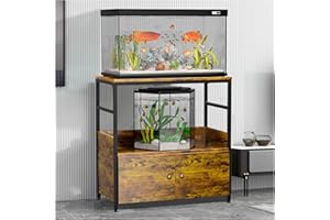HOYRR Fish Tank Stand,Aquarium Stand,Three Tier Fish Tank Stand with Double door magnetic cabinet,10/20 Gallon Fish Tank Stand Bearable 1200 lbs,29.53" L x 15.75" W x 30.71" H