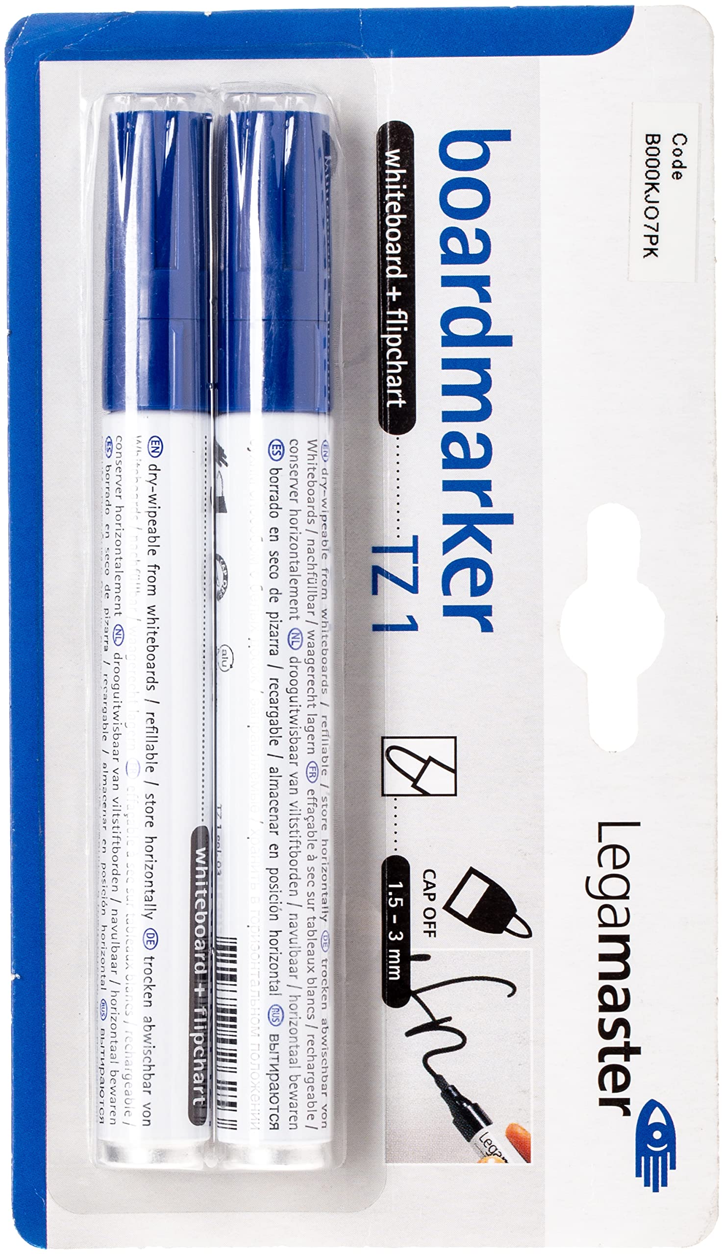 Legamaster 7 110001 Boardmarker TZ, Blue, Single unit