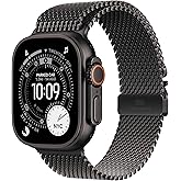 Apple Watch Ultra 3 [GPS + Cellular 49mm] Running & Multisport Smartwatch w/Rugged Titanium Case w/Black Titanium Milanese Loop - M. Satellite Communications, Advanced Health & Fitness Tracking