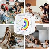 Yunbaoit Rainbow Disk Visual Timer 60 Minute with Protective Case White view 7
