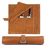 ELIZO Leather Knife Roll Bag Professional Chef