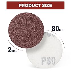 S SATC 2 Inch Hook and Loop Sanding Discs No-Hole