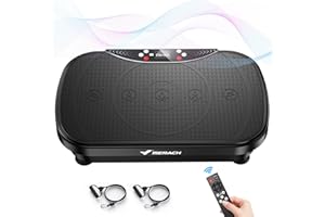 MERACH Vibration Plate Exercise Machine, Vibration Plate for Lymphatic Drainage Weight Loss, Vibrating Plate Exercise Machine with Bluetooth and LED Display, Workout Equipment for Women Men Home