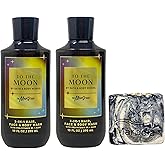 Bath & Body Works The Men's Shop To The Moon 2 Pack Body Wash Bundle with a Charcoal Scrub Bar Soap - Full Size