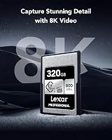 Lexar Professional CFexpress Type A Card SILVER 320GB 800MB/s Read VPG200 8K view 2