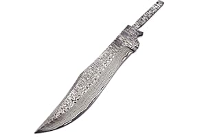 BB-4040 Handmade Damascus Steel 15 Inches Blank Blade Knife Beautiful Pattern on the Blade, Make your own desire of Handle an