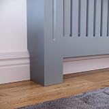 Vida Designs Chelsea Radiator Cover Grey Medium Modern Vertical Slat 82x111x19 view 6