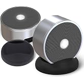 Dual Bluetooth Speakers - Built In Mic For Phone Calls - Multiple Pairing Bluetooth Speakers Set of 2 - Wireless Computer Speaker - TF SD Card Birthday Graduation Gift Idea For Boys Girls Silver