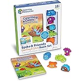 Learning Resources Spike and Friends Counting & Colors Book Set - 6 Pieces, Age 18 Month+ Toddler Activities, Educational Toys Set, Color Teaching Toys