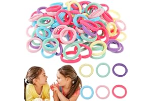 zhoushengmeizhuang 100 Pieces Hair Ties for Baby Girls Toddler Kids Hair Ties Soft Elastic Hair Bands Mini Ponytail Holders B