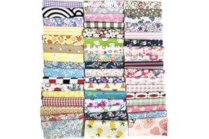 levylisa 200 PCS(10.2cmx10.2cm) 100% Precut Cotton Fabric Bundles, DIY Sewing Quarters Bundle, Cotton Quarter Fabric Bundle, Precut Fabric, Quilting Fabric Bundles, Precut Quilt Kit, Vintage Sheet