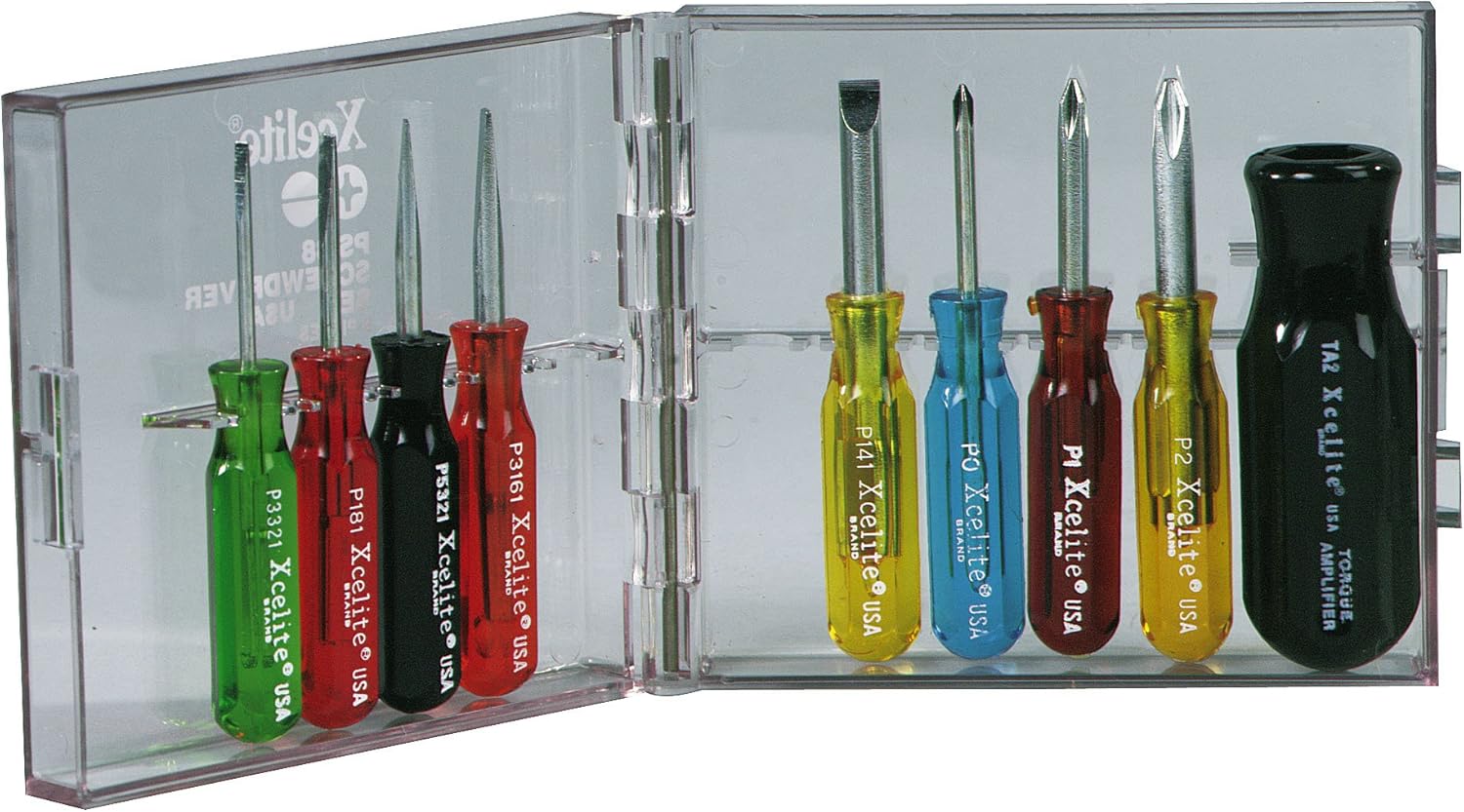 Xcelite PS88 Compact Convertible Screwdriver Set, with Clear Plastic