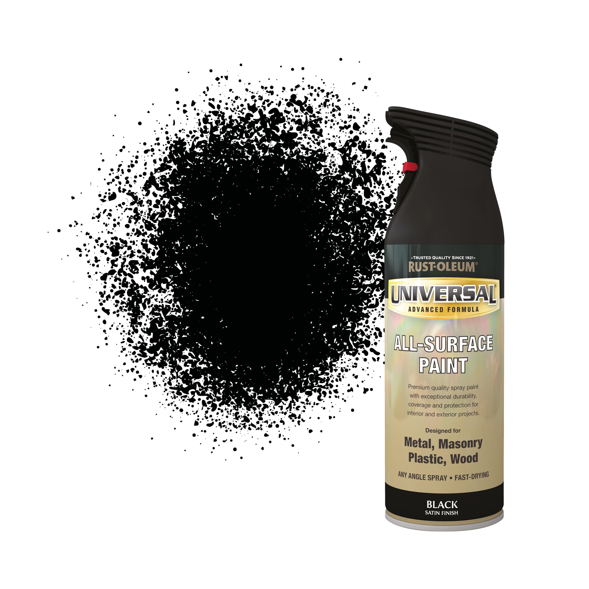 Rust-Oleum 400ml Universal Spray Paint - Satin Black