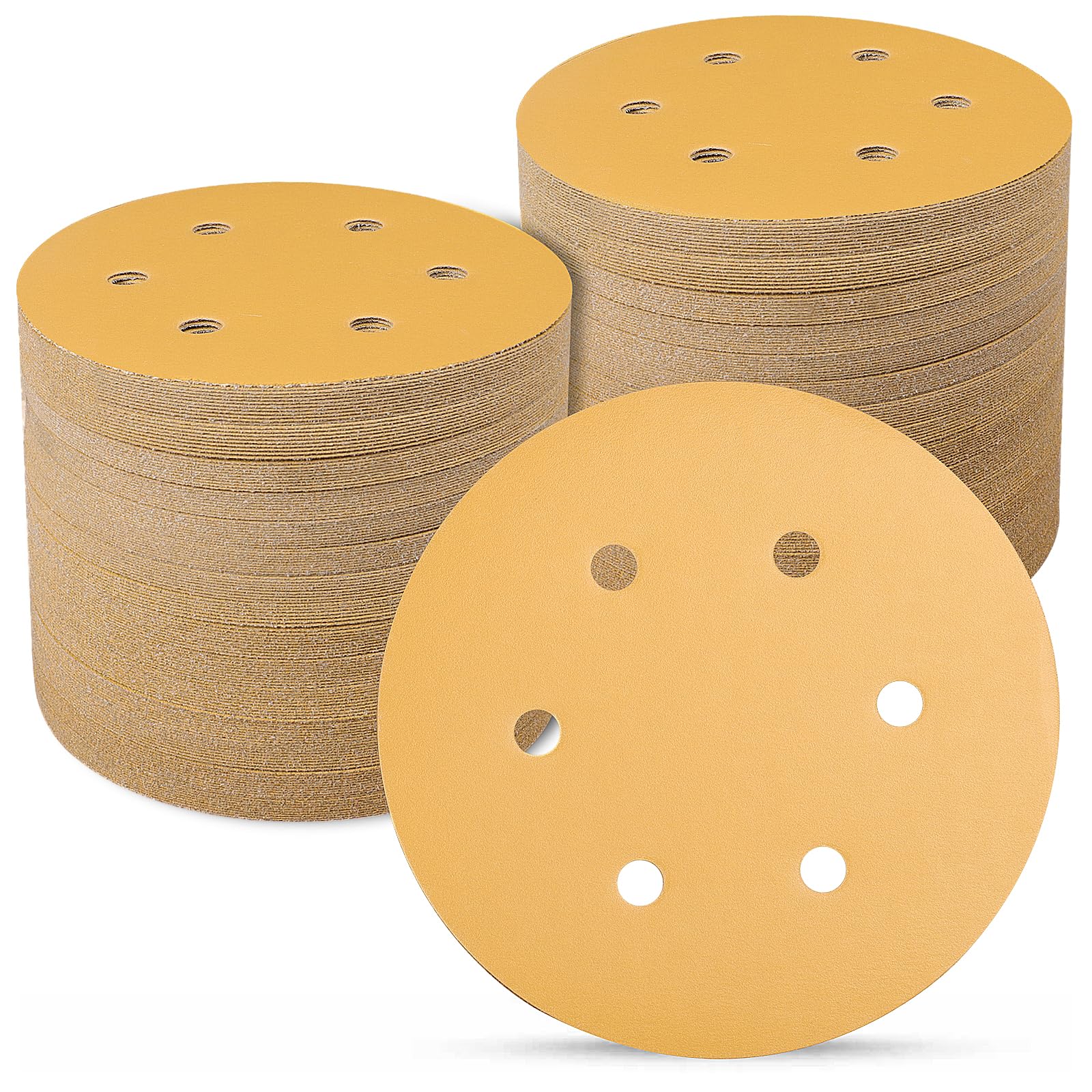 Sanding Discs 150mm 100 Pcs, 600 Grit 6 inch 6 Holes Hook and Loop Orbital Sander Discs, Sanding Pads for Random Orbital Sander Pads and All Oscillating Tools