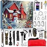 Survival Kit Advent Calendar for Teen Adult, 24 Days Christmas Countdown Calendar with Cool Gadgets for Camping, Fishing, Hunting, 2025 Xmas Holiday Surprise Gift for Outdoor Enthusiasts