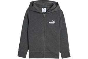PUMA Boys Essential Basics Logo Zip Up Hoodie, Fleece Sweatshirt, Front PocketsHooded Sweatshirt