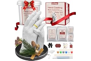 LUVTRACE Hand Casting Kit – Couples Easy DIY Plaster Mold Kit with Base & Practice Kit, Romantic Keepsake Gift for Anniversary, Wedding, Birthday, Valentine’s Day,Non-Toxic,Safe for Adults