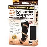 Miracle Copper Socks (Extra Firm) by Ontel (Small/Medium, 2 Pairs)