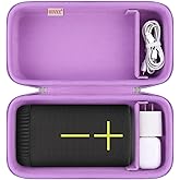 BOVKE Carrying Case Compatible with Ultimate Ears EVERBOOM Wireless Bluetooth Portable Speaker, UE EVERBOOM Holder Bag with Extra Space for UE Charger Cables, Purple
