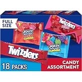 JOLLY RANCHER &amp; TWIZZLERS Assorted Fruit Candy Variety Pack, Bulk Box, 39.5 oz