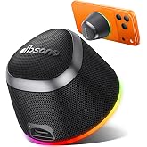 Stocking Stuffers for Teen Boys, Portable Speaker, Phone Stand, Black | Christmas White Elephant Gifts for Adults Teens Men, Mini Magnetic Speaker, IPX5 Waterproof, 9 Light Mode, Bluetooth 5.3, TWS