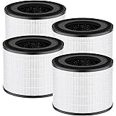 Leadaybetter 4 Pack AP-S0610L Filter Replacement, Compatible with MOOK-A AP-S0610L Air Purifier, 3-in-1 True HE-PA Air Filter