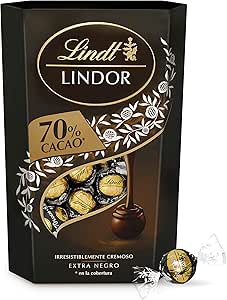 Lindt Lindor Bombones de Chocolate Negro, 70% Cacao, 337g