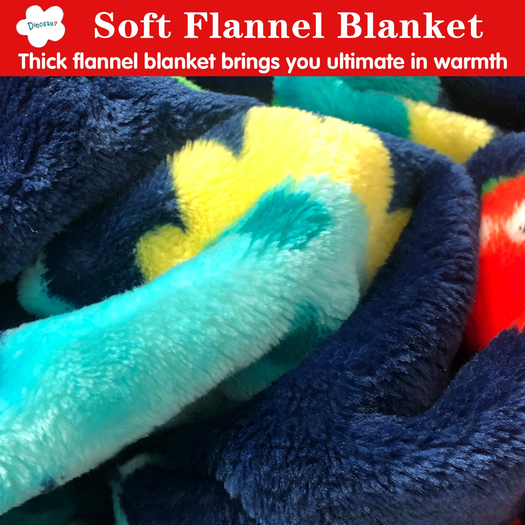 Lukeight Toddler Blanket for Boys and Girls, Plush and Thick Dinosaur Blanket Birthday Gifts for Toddler and Baby (Dinosaur, 30x40 Inches)