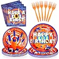 Dart War Birthday Party Decorations Set - Tableware For 16 Guests, Plates, Cups, Napkins, Balloons, Banner - View #2