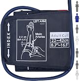 Alcarefam Large Blood Pressure Cuff, 8.7&rdquo;-16.5&rdquo; (22-42CM) BP Cuff | Replacement Cuff Compatible with Omron Blood Pressure Monitor, BP Cuff for Adult Big Arms, 7 Connectors