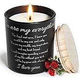 JOYIN Valentines Day Lavender Scented Candle, Long Lasting Candle, Romantic Lavender Scented Candle for Girlfriend Boyfriend Husband Wife for Valentines Day, Birthday Gift(9Oz)