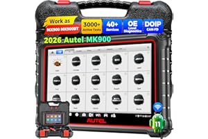 Autel Scanner MaxiCOM MK900: 2026 Updated as MK900BT MK900-BT MX900 Bidirectional Diagnostic Tool, 8in Up of MK808S MK808BT Pro MX808S 808Z, 3K+ Active Tests, 40+ Service, CAN-FD&DOIP, All System, FCA