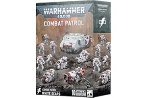 GAMES WORKSHOP Warhammer 40K: Combat Patrol – White Scars Space Marines Miniatures with Suboden Khan, Assault Intercessors, Outriders, Impulsor, and Transfer Sheet