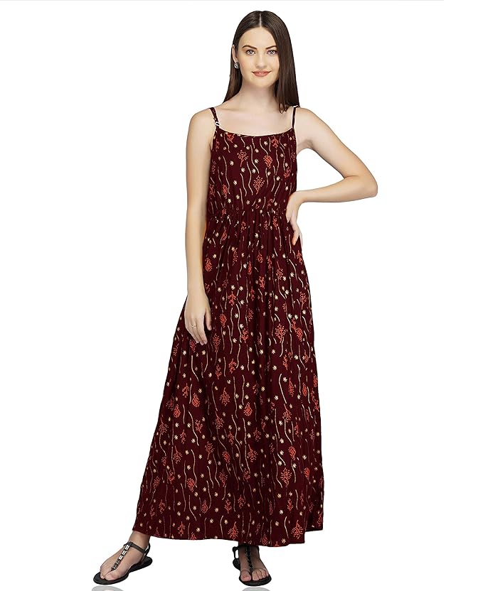 Buy METROFASHION Women Gathered Dress at Amazon.in