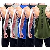 Boyzn Men's 1, 3 or 5 Pack Y-Back Workout Tank Tops, Athletic Muscle Gym Tank Tops, Fitness Bodybuilding Sleeveless T-Shirts